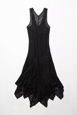 NWT - Free People Intimately Lila Maxi / Lila Lace Maxi Slip Dress Black Small