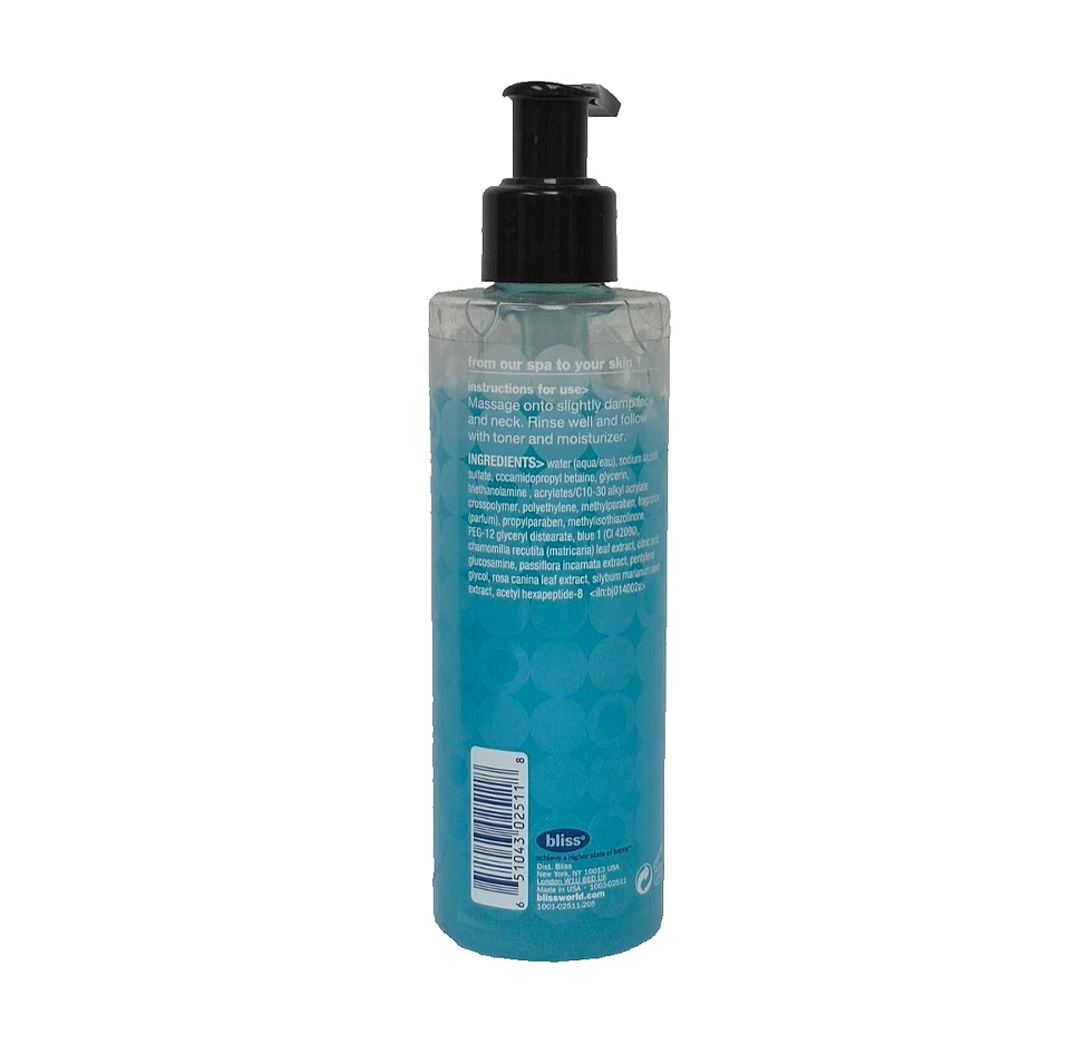 LIMPIADOR Y EXFOLIANTE BLISS FABULOUS ESPUMOSO LAVADO FACIAL 6,7 OZ 2 EN 1 SIN CAJA Foto 2 de 2