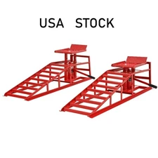 US Stock 2Pack  Automotive Car Truck Service Ramps Lifts  Hydraulic Vehicle Ramp