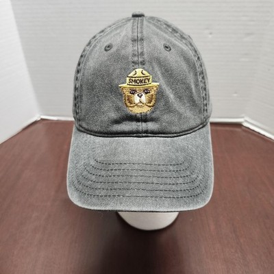 Smokey Bear Hat Cap Strap Back Embroidered Forest Fire Prevention Mens One Size