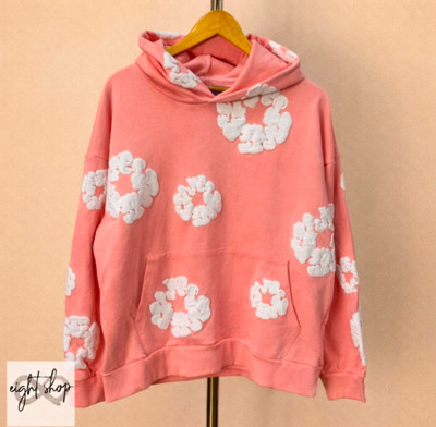 Denim Tears Merch Cotton Strass Rosa Sweatshirt Hoodie Gr.M