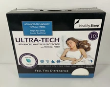 NEW Ultra Tech Advanced Mattress Protector Twin, Healthy Sleep,Cooling & Drying 