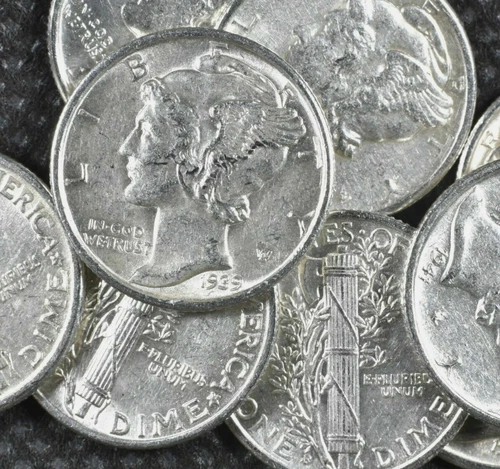 Estate Coin Lot Mercury Silver Dimes UNC+ MS++ BU 90% Silver RARE (1)