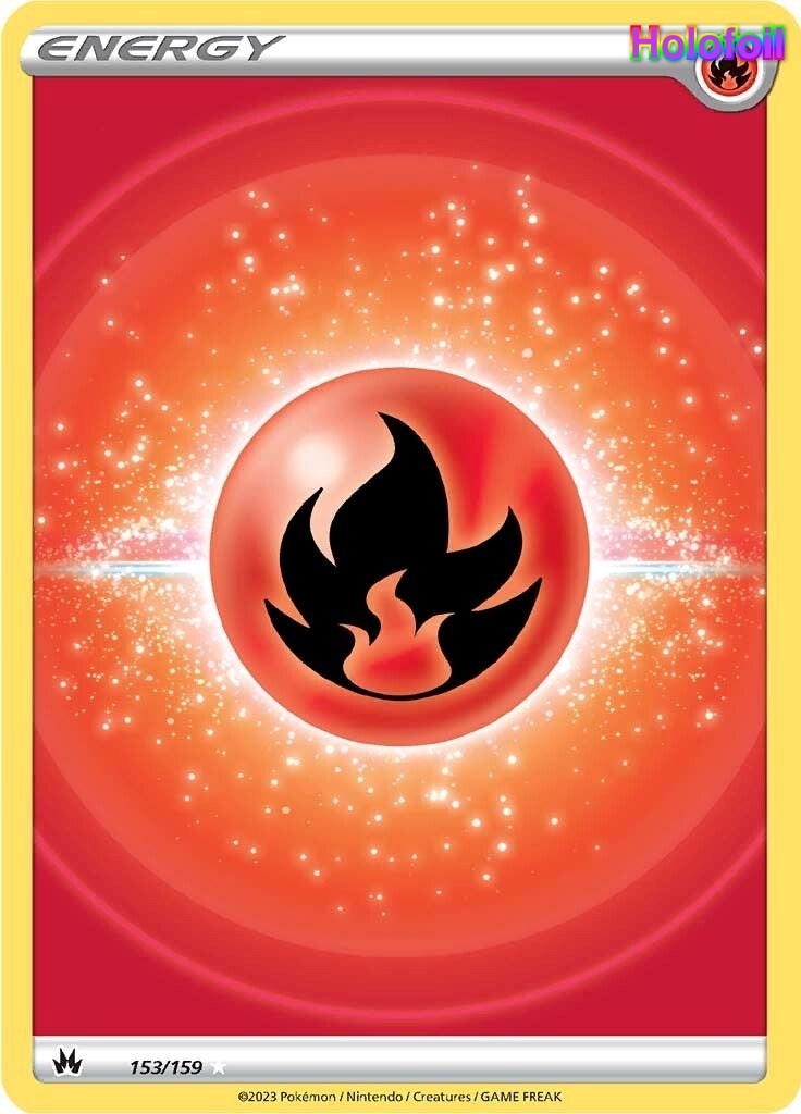 Fire Energy (Texture Full Art) Holofoil SWSH: Crown Zenith 153/159 NM EN Pokemon