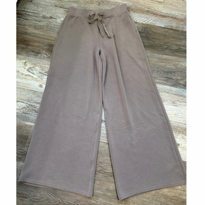 SPANX AIR ESSENTIALS wide leg pant in taupe size Large GUC