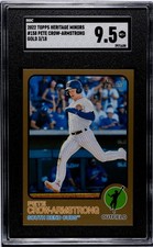 2022 TOPPS HERITAGE MINOR #158 PETE CROW-ARMSTRONG GOLD PARALLEL /18 SGC 9.5