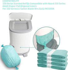 Diaper Pail Liner Refills Bags Compatible Janibell Akord 330 Series Adult System