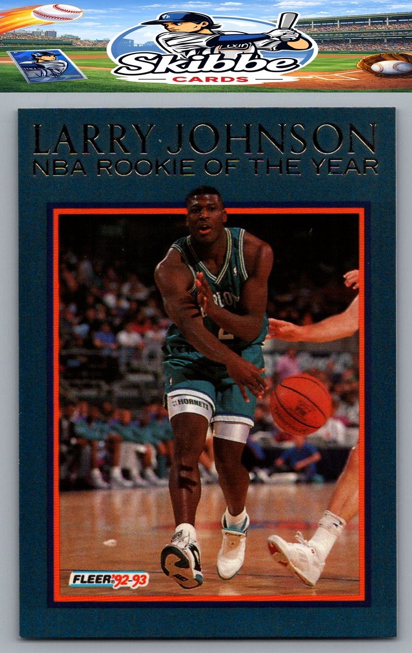 1992-93 Fleer #6 Larry Johnson Larry Johnson NBA Rookie of the Year