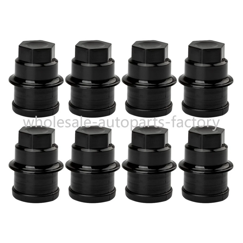 24PCS Wheel Lug Nut Cap Black Plastic Set For Chevrolet Cadillac Truck 12472838 - Image 4 of 4