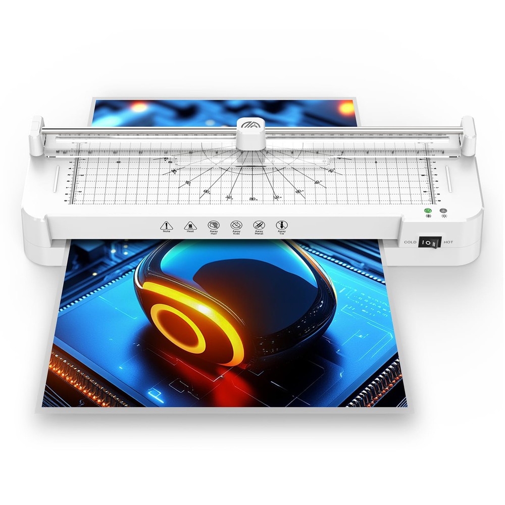13-Inch Hot and Cold Laminator Machine with 50 Laminating Sheets
