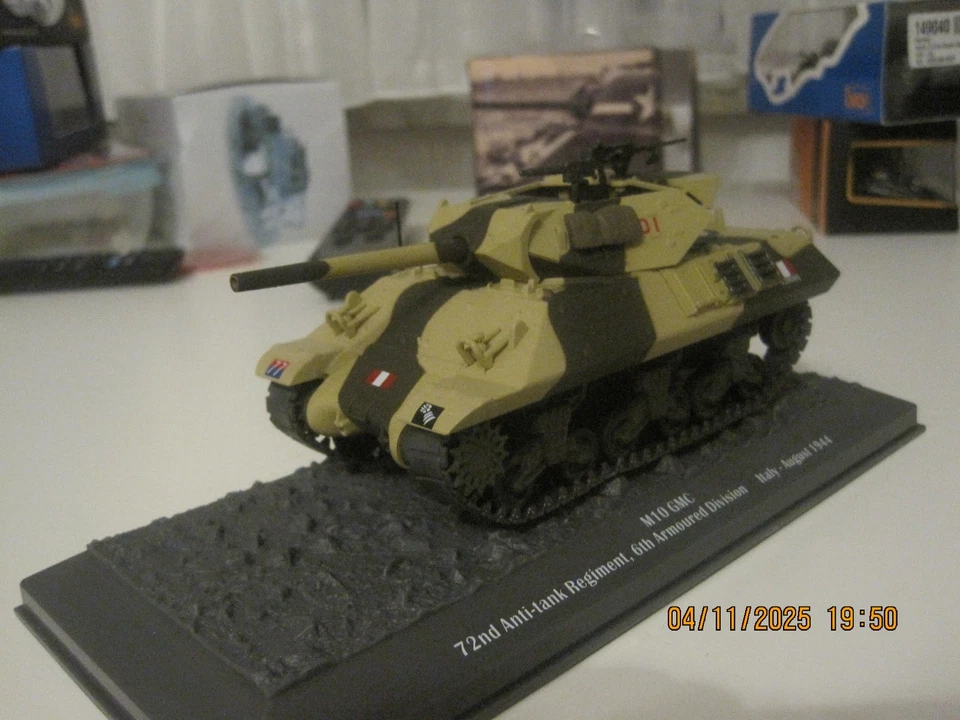 Altaya 1 : 43 U.S. Panzer M10 GMC Wolverine 7. Anti Tank Rgt. Italien Aug.1944 - Bild 3 von 4