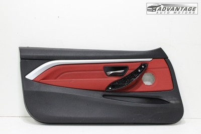 2017-2019 BMW 430I F32 LCI COUPE FRONT LEFT DRIVER SIDE DOOR PANEL TRIM RED OEM