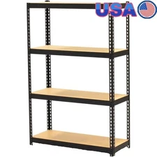4-Tier Heavy Duty Metal Shelving Unit Garage Shelves Utility Rack Adjustable US