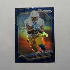 2025 Panini Prizm Blue Checkerboard Rookie Kimani Vidal Chargers #134