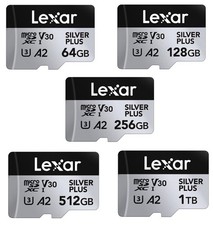 Micro SD Lexar Professional Fino 160MB/s 64 128 256 512 GB + Adattatore SD