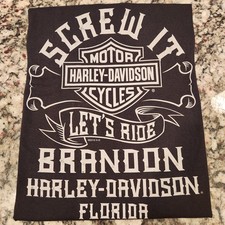 Harley-Davidson Brandon Florida Shirt Mens M Screw It Lets Ride Eagle Biker NWT