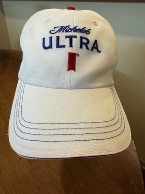 Michelob Ultra Breweriana White Adjustable Baseball Hat Beer Logo Collectible