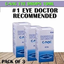  Cataract Eye Drops with 1 NAC, N-Acetylcarnosine 10ml Vial 3 pack 