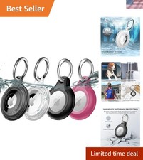 Durable 4 Pack of Waterproof Soft AirTag Cases - Stylish  Easy Installation