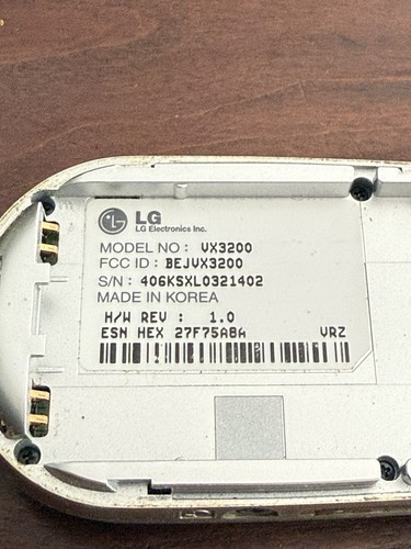 LG VX3200 Verizon telefono display wireless flip ardesia colore blu + caricatore LG - Foto 6 di 10