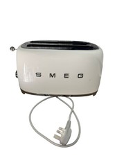 SMEG TSF01WHUK 50s Retro 4 Slice Toaster White 950W, Tested Working, Fair Cond