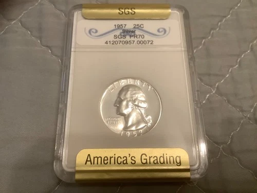 1957 Washington Quarter BU Uncirculated Mint State 90% Silver 25c US Coin