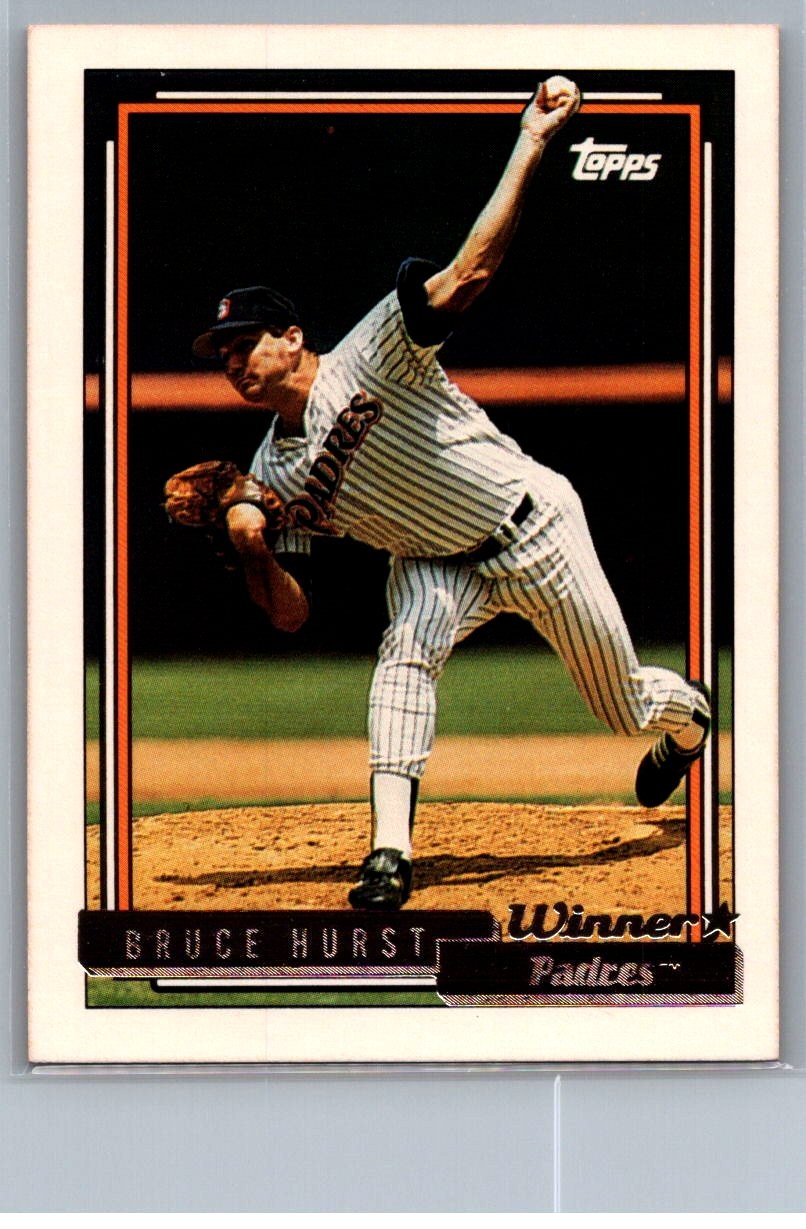 1992 Topps #595 Bruce Hurst Gold Winners