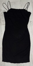 Black Ribbed Bodycon Dress/Women’s size Large/Gently Used