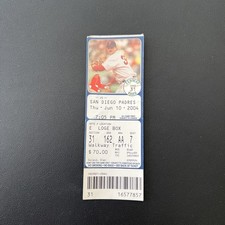 Rare Historic Red Sox 2004 Championship Year Full Ticket Fenway 06/10/04 Padres