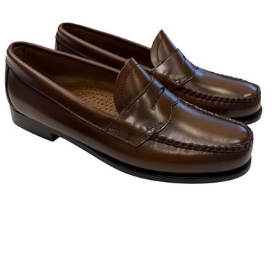 GH Bass Women's Weejuns Logan Loafers Brown All Leather Size 7EE