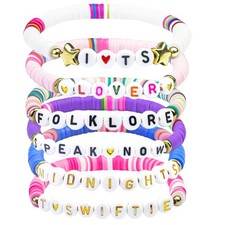 Stackable Clay Beaded Friendship Bracelets Set for Women 6 Pcs