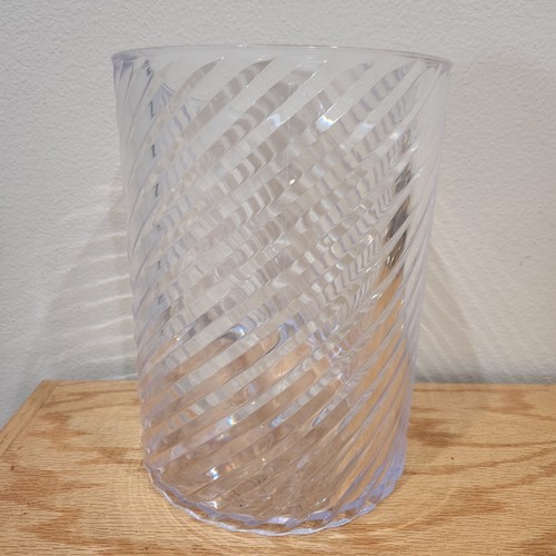 Vintage MCM Lucite Papierkorb RAR Sally Designs Optik Regenbogen Wirbel Muster - Bild 1 von 4