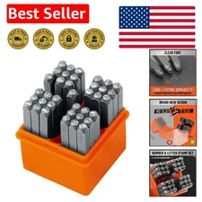 37-Piece Number and Letter Stamp Set 1/8 3mm A-Z & 0-9 + Love Punch Perfect f...