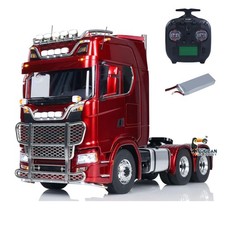 Lesu 1/14 Rc Tractor Truck 6*6 770s Differential Metal Chassis Light Sound Smoke