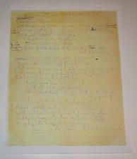 Lucy in the Sky With Diamonds 1967 handwritten Lyrics reprint 9