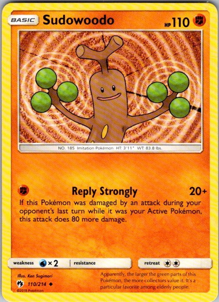 Pokemon SM - Lost Thunder Sudowoodo 110/214 NM