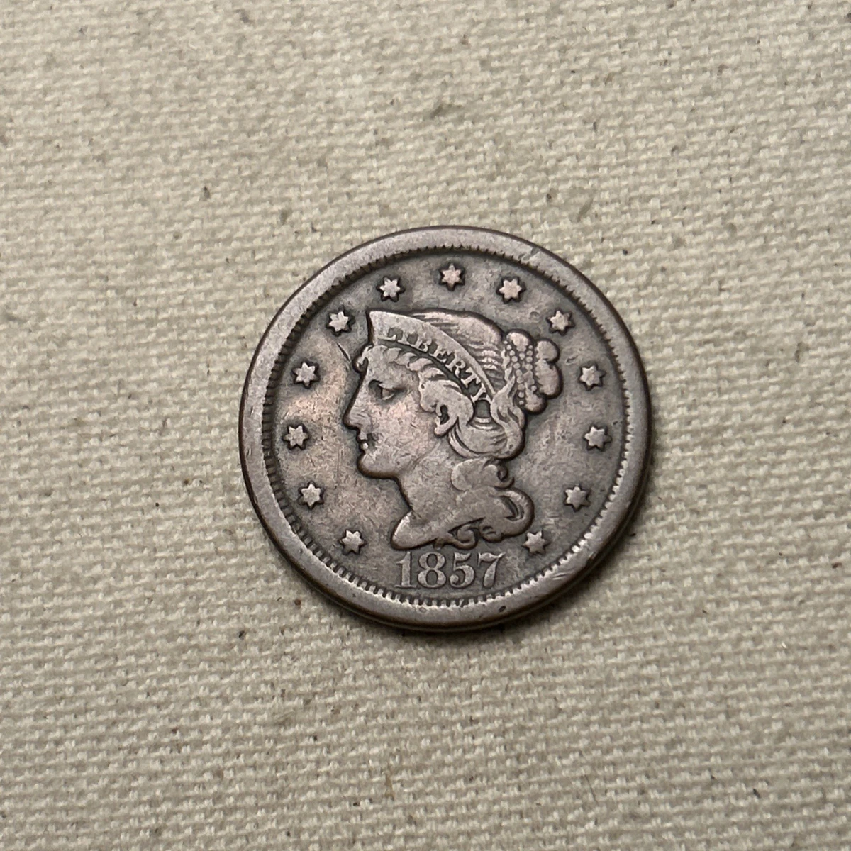 Year Braided Hair Large Cents (1839-1857) 1857 for sale | eBay