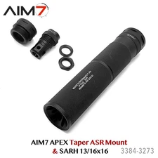 AIM7 APEX 2.0 Knurled Comp SARH Taper Mount 1/2×28 TPI .223/5.56/22LR 6.15" Tube