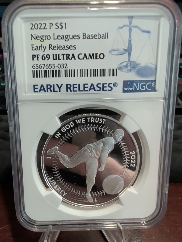 2022-P Negro Leagues Baseball Silver Dollar NGC PF 69 Ultra Cameo Early Releases