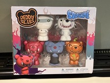 DEDDY BEARS SQUISHME Series 2 Set Figures in Box Mummy Devil Vampire Howler 
