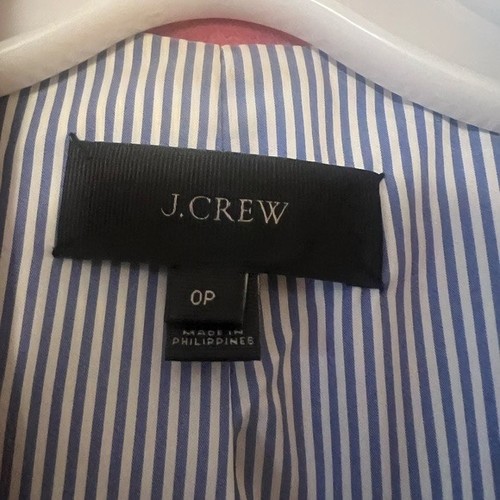 J. Crew Parke Pink Dusty Rose Single-Breasted One-Button Velvet Blazer, Size 0P - Picture 13 of 16