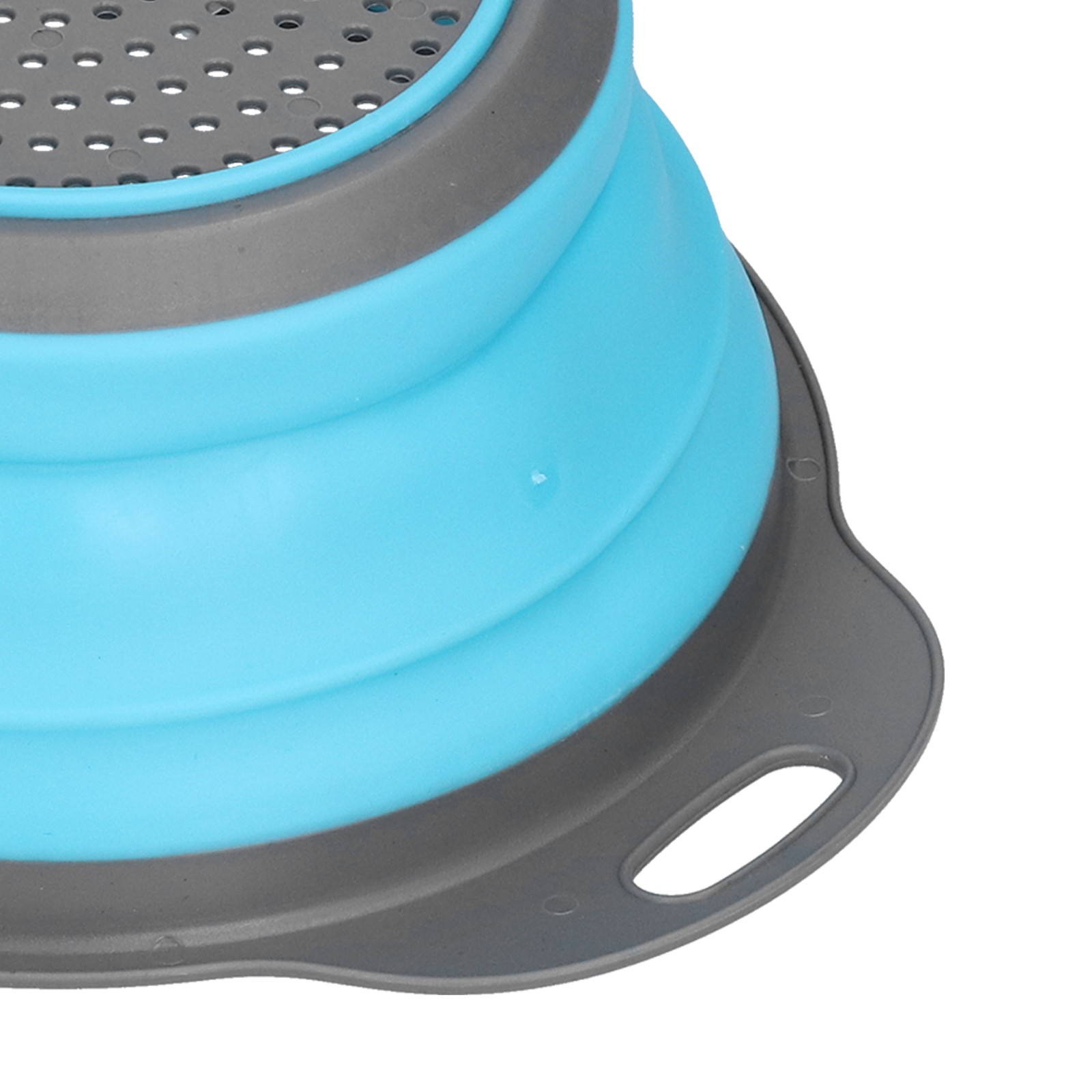 Drain Basket Silicone Round Folding Fruit Drain Vegetable Washing Basket With
