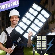 11000W Commercial Solar Street Lights Outdoor Dusk to Dawn parking lot light