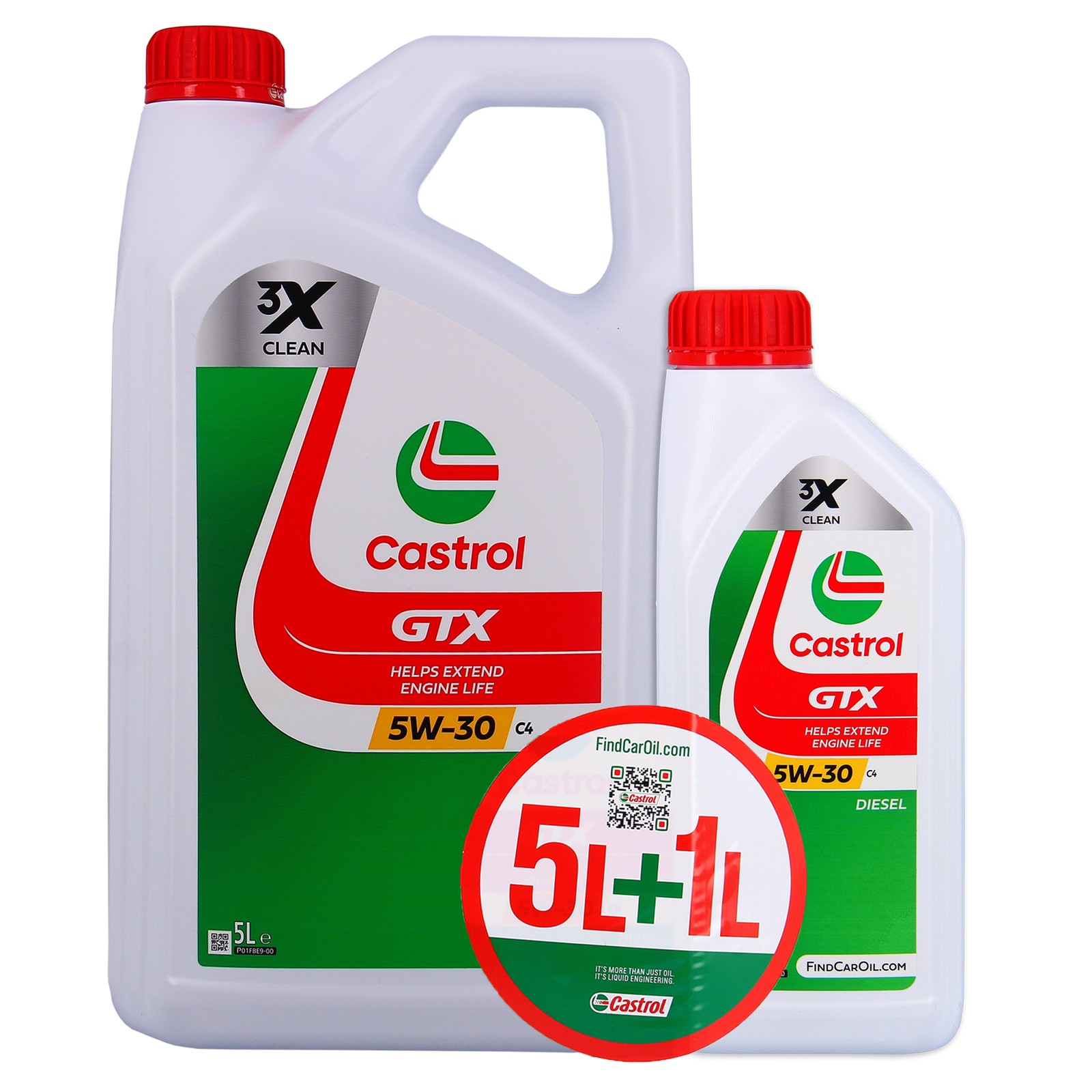 Évitez l'Encrassement Moteur avec Castrol GTX 5W-30 C4 Solution Anti Boue 6L