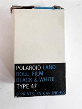 Vintage Polaroid Land Type 47 Roll Film Black  White 8 Prints 3 x4  Exp 1974