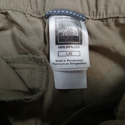 The North Face Girl's Capri Pants shorts cropped tan beige kids sz L - Picture 9 of 11