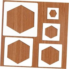5pcs Reusable Painting Stencils,Plastic Art Craft Templates on Wood Hexagon