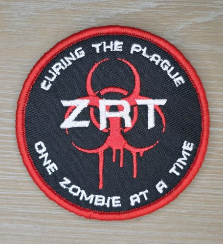 ZRT CURING THE PLAGUE ZOMBIE BIOHAZARD SIMBOLO TATTICO BLACK OPS RED HOOK PATCH - Foto 2 di 2