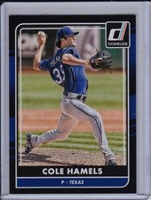 Cole Hamels 2016 Donruss Black Border #'d /199 Base Parallel Texas Rangers