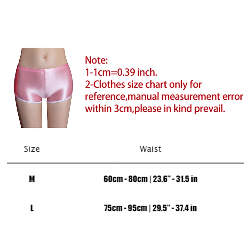 Mujer Aceite Brillante Brillante Ropa Interior Niño Pantalones Cortos Satén Wetlook Bragas Boxer-Briefs⇓ Foto 3 de 4